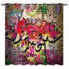 YUANZU Colorful Graffiti Blackout Curtains with Grommets, 2 Panels, 84 x 79 in view 1