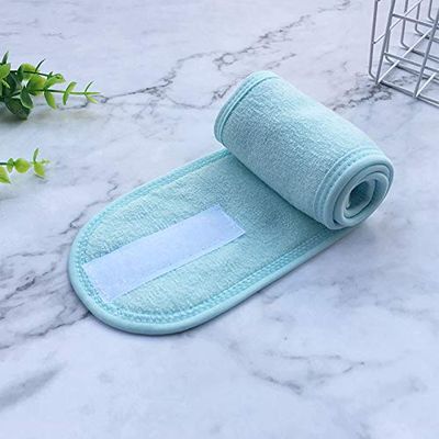 Adjustable Terry Headband for Face Washing, Shower and Yoga, Blue