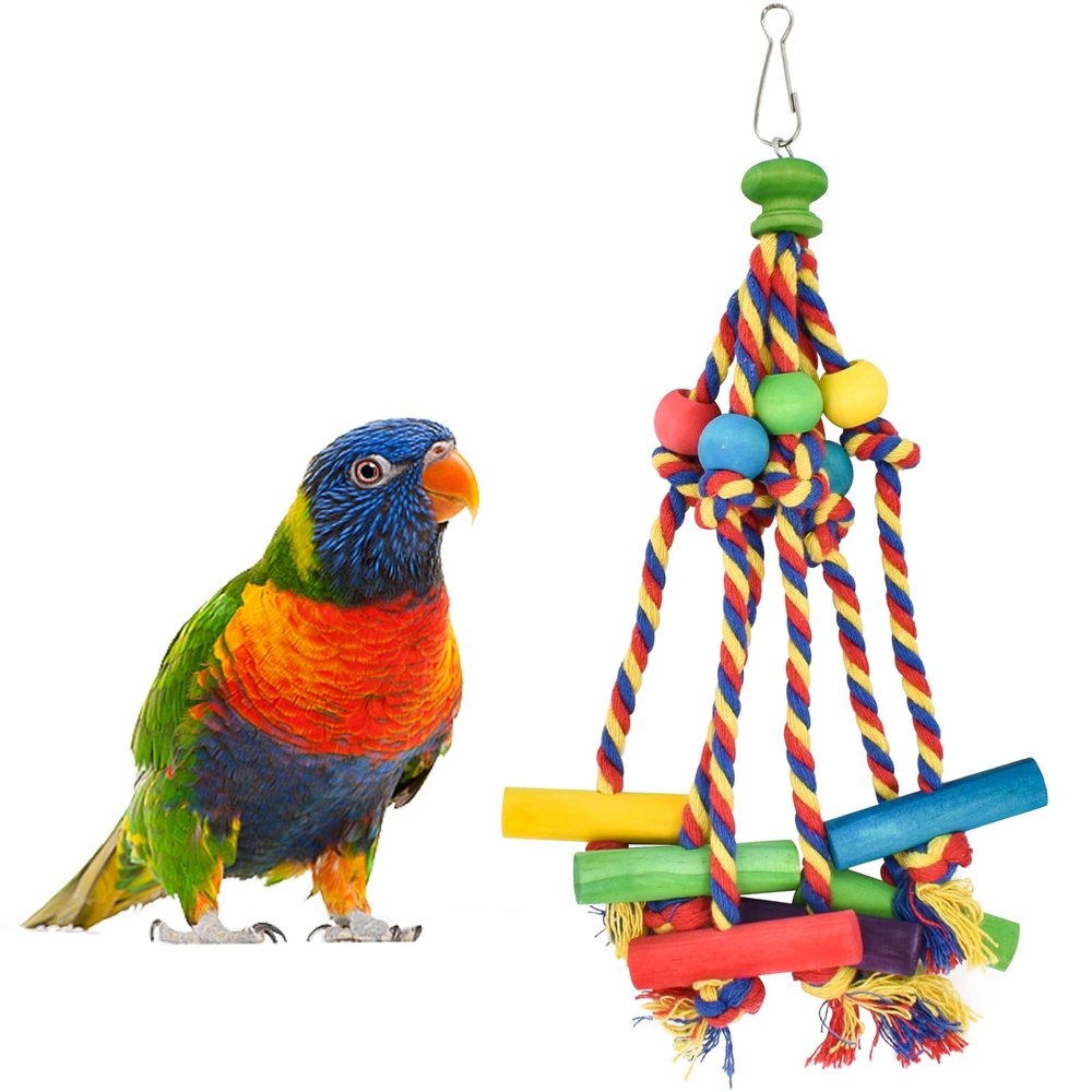 Multicolored Parrot Chew Toy