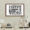 Framed Distressed-Look Wooden Sign – Drinks, Coffee, Wine & Cozy Dog view 2