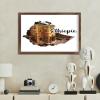 Personalized Framed Wooden Sign with Colorful Cityscape view 2