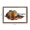 Personalized Framed Wooden Sign with Colorful Cityscape view 3