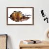 Personalized Framed Wooden Sign with Colorful Cityscape view 4