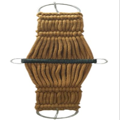 SHOWMEN CRAFT Double-Woven Mohair Roper Horse Girth, Western, Brown
