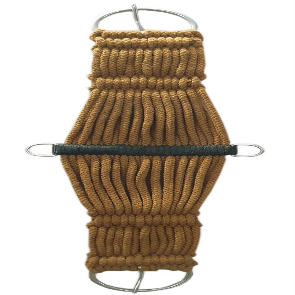 SHOWMEN CRAFT Double-Woven Mohair Roper Horse Girth, Western, Brown