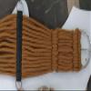 SHOWMEN CRAFT Double-Woven Mohair Roper Horse Girth, Western, Brown view 2