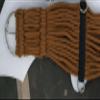 SHOWMEN CRAFT Double-Woven Mohair Roper Horse Girth, Western, Brown view 3