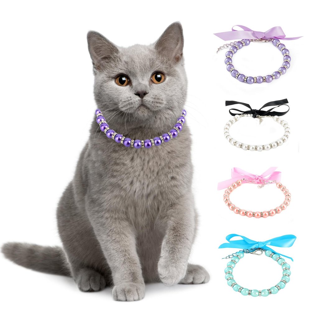 Ranphy Pet Pearl Necklace for Small Dogs and Cats
