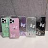 Rnrieyta Miagon Crystal Glitter Case for Samsung Galaxy Note 20 Ultra, Clear Bling Sparkle Stars Cover, Slim Thin Protective Case, Black Butterfly 2 view 2