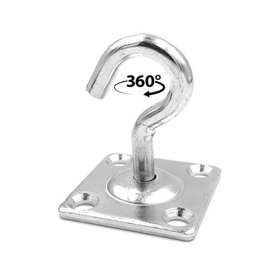 JA Horse JA6012 Tie Ring Eye Plate Tie Hook, Galvanized, 10 pcs, Type G