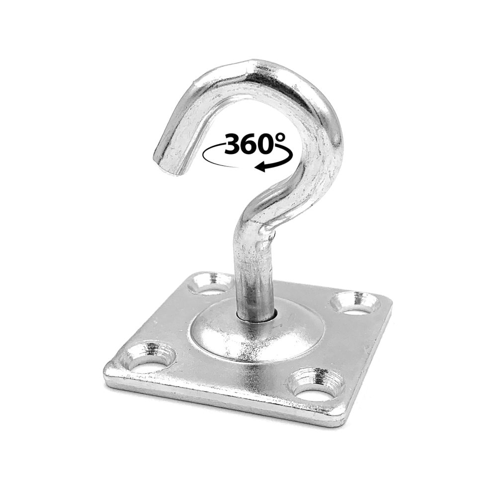 JA Horse JA6012 Tie Ring Eye Plate Tie Hook, Galvanized, 10 pcs, Type G