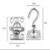 JA Horse JA6012 Tie Ring Eye Plate Tie Hook, Galvanized, 10 pcs, Type G view 4