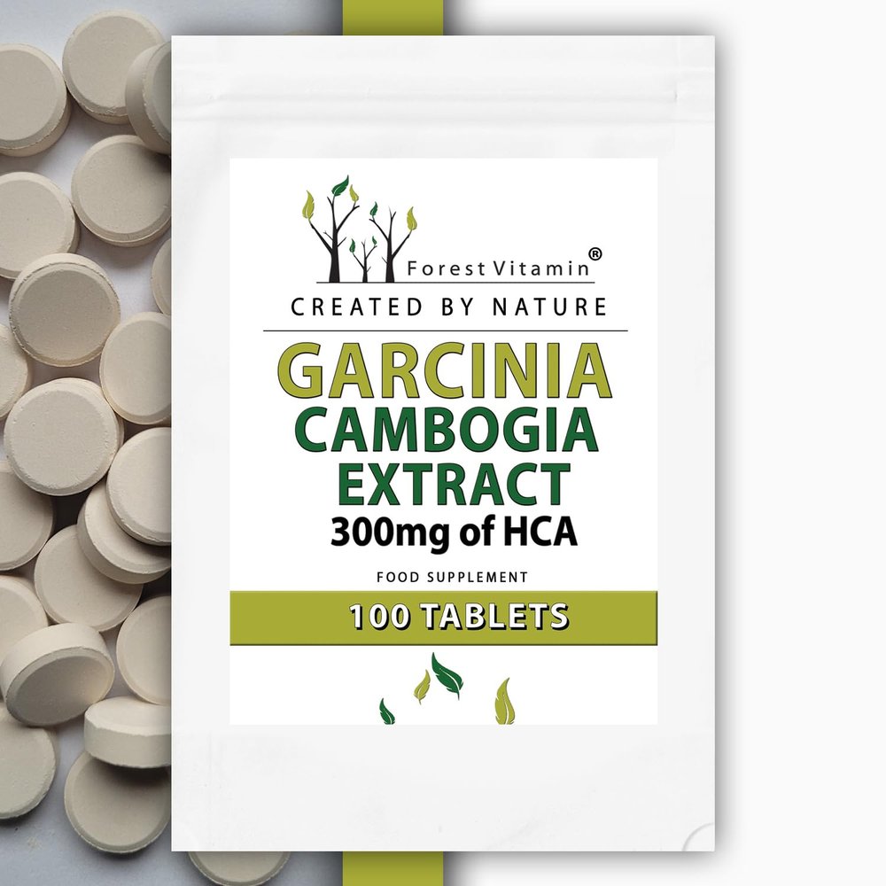 GARCINIA - Forest Vitamin Garcinia Cambogia Extract, 300 mg HCA, 100 Tablets, 500 mg Malabar Tamarind Fruit Extract, Approx. 3-Month Supply