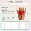 Yihuimin Women's Pink Patent Leather Panties with Garter Straps, 4XL view 3