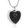 ZEZILE Cremation Jewelry for Pet Ashes, Cat or Dog Urn Heart Pendant Necklace view 1