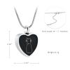 ZEZILE Cremation Jewelry for Pet Ashes, Cat or Dog Urn Heart Pendant Necklace view 2
