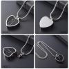 ZEZILE Cremation Jewelry for Pet Ashes, Cat or Dog Urn Heart Pendant Necklace view 3