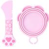 Meow&Woof Cat Food Can Cover with Spoon, Gray view 1