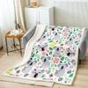 Cute Cartoon Koala Blanket 150 x 200 cm, Botanical Leaves and Flowers, Kawaii Animal Flannel Fleece Throw for Kids view 1
