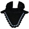 Black and Blue Glitter Rhinestone Fly Veil with Ears, Cotton, X Full view 1