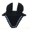 Black and Blue Glitter Rhinestone Fly Veil with Ears, Cotton, X Full view 2