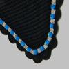 Black and Blue Glitter Rhinestone Fly Veil with Ears, Cotton, X Full view 3
