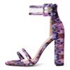 EDEFS High-Heel Sandals with Transparent Design, Everyday Style, Flower Purple, EU 42 view 3
