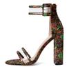 EDEFS High Heel Sandals with Transparent Design, Easy Everyday Style, Red Pattern, EU 42 view 2