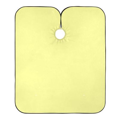 Red Waterproof Haircut Cape, Salon Apron, 165 x 140 cm, Washable, Champagne Yellow, One Size
