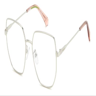 POLAROID Women's Prescription Glasses, Square Metal Frame, PLD D508/G, with Case