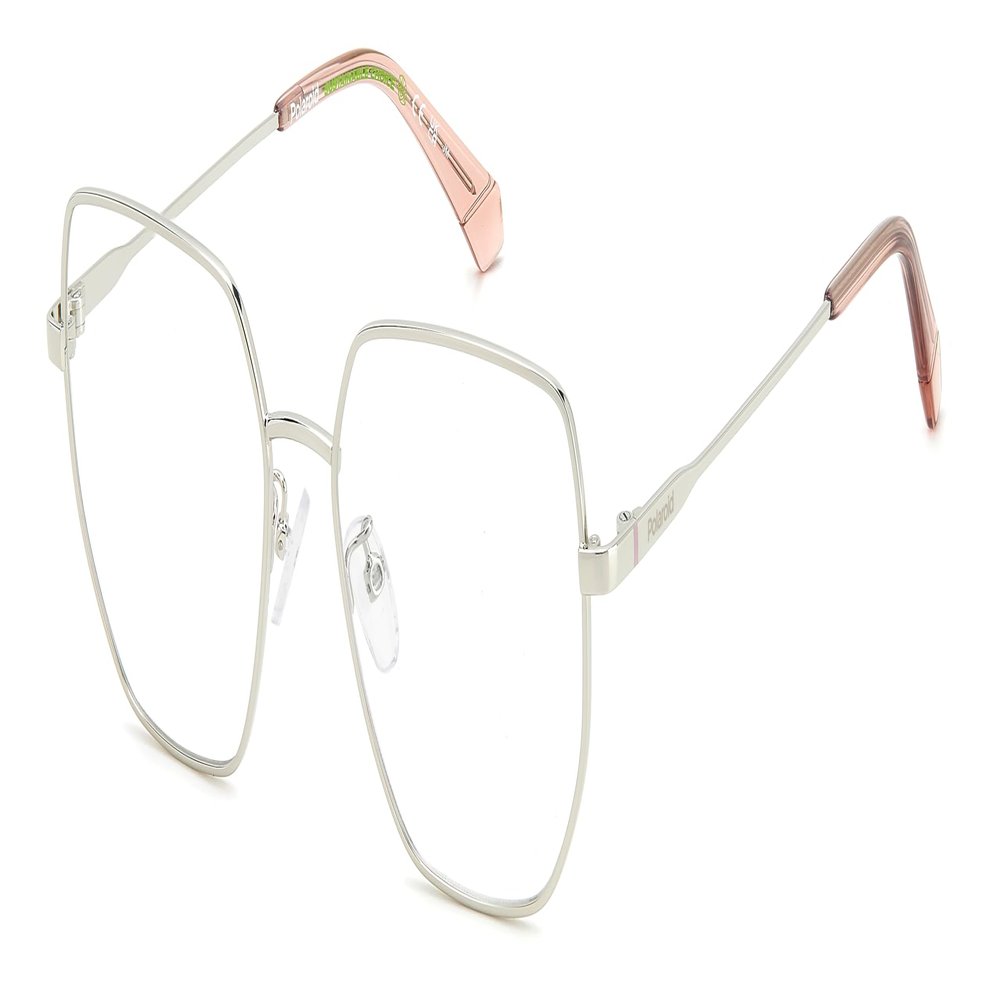 POLAROID Women's Prescription Glasses, Square Metal Frame, PLD D508/G, with Case