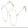 POLAROID Women's Prescription Glasses, Square Metal Frame, PLD D508/G, with Case view 1