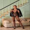 Bommi Fairy Women's Floral Lace Halter Fishnet Teddy Bodystocking, Black view 4