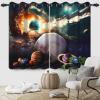 SDOTPMT 107 x 245 cm Fantasy Galaxy Star Window Curtains, 2 Panels view 1