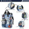 Vnurnrn Cool Bren Basketball Boy Mom Diaper Bag, Large-Capacity Travel Backpack view 2