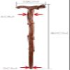 NATWEE Redwood Walking Cane, Solid Wood, Lightweight, for Men and Women view 2