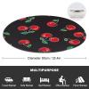 NIBABA Pet Blanket with Red Cherry Pattern, Anti-Pilling, Warm, Soft Flannel, Lightweight, Cozy, for Cats and Dogs, 90 cm Diameter view 2