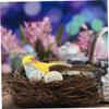 Warmhm Artificial Bird Nest with Bird Figure and Eggs view 4