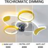 21.7-Inch Ceiling Fan with Remote Control, Dimmable LED Light, 3 Color Temperatures, Chandelier-Style Fixture for Children's Rooms view 2
