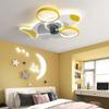 21.7-Inch Ceiling Fan with Remote Control, Dimmable LED Light, 3 Color Temperatures, Chandelier-Style Fixture for Children's Rooms view 4