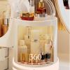 Rotating Makeup Organizer Box with Mirror and 2 Drawers view 4