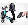 NATWEE Walker Wheel Walker for Seniors, Foldable Walker with Seat, 4-Wheel Rollator, Deluxe Aluminum Handles view 2