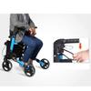 NATWEE Walker Wheel Walker for Seniors, Foldable Walker with Seat, 4-Wheel Rollator, Deluxe Aluminum Handles view 4
