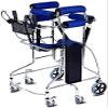 NATWEE 6-Wheel Folding Standing Aid Walker, Height-Adjustable, Blue Woman view 1