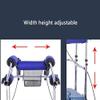 NATWEE 6-Wheel Folding Standing Aid Walker, Height-Adjustable, Blue Woman view 3