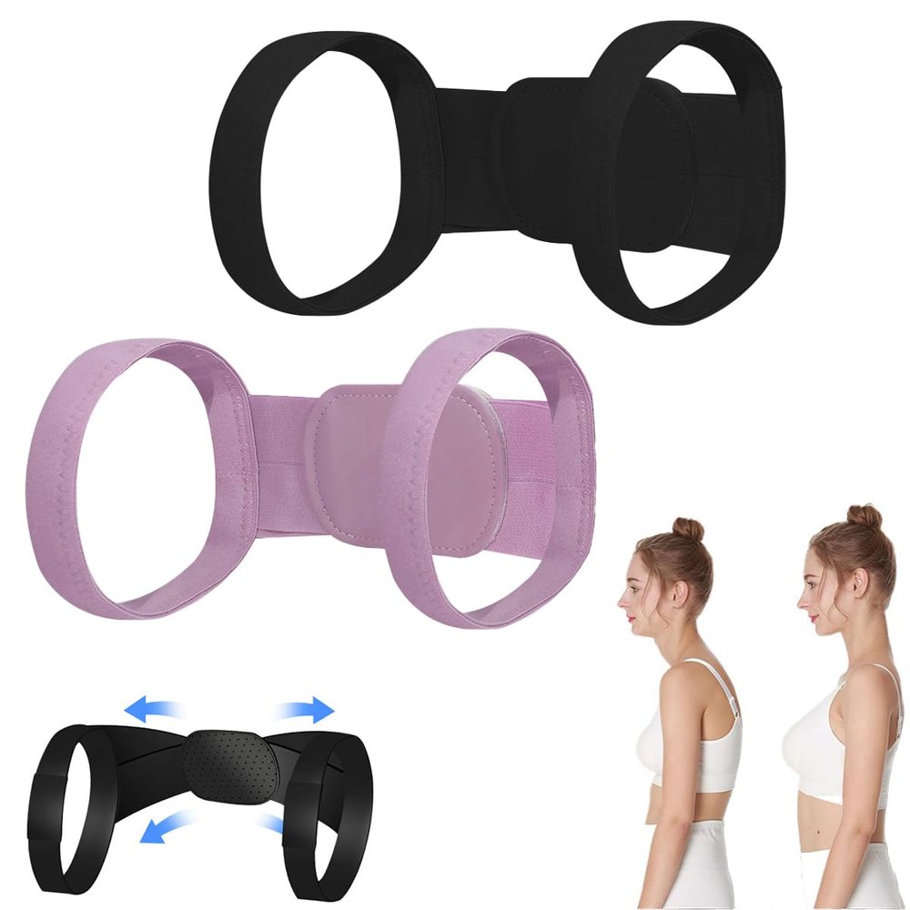 GANDUS 2-Piece Posture Pro Fix Neck and Shoulder Corrector, Adjustable Upper Back Support, S (25–40 kg)