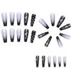 Greethga Black Gradient Diamond Press-On Nails view 1