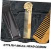 Minkissy Men's Beard Care Brush and Mustache Holder Kit, Double-Sided Zinc Alloy view 4