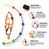 Adjustable Nylon Dog Muzzle Halter with Head-Control Leash, Size L view 3