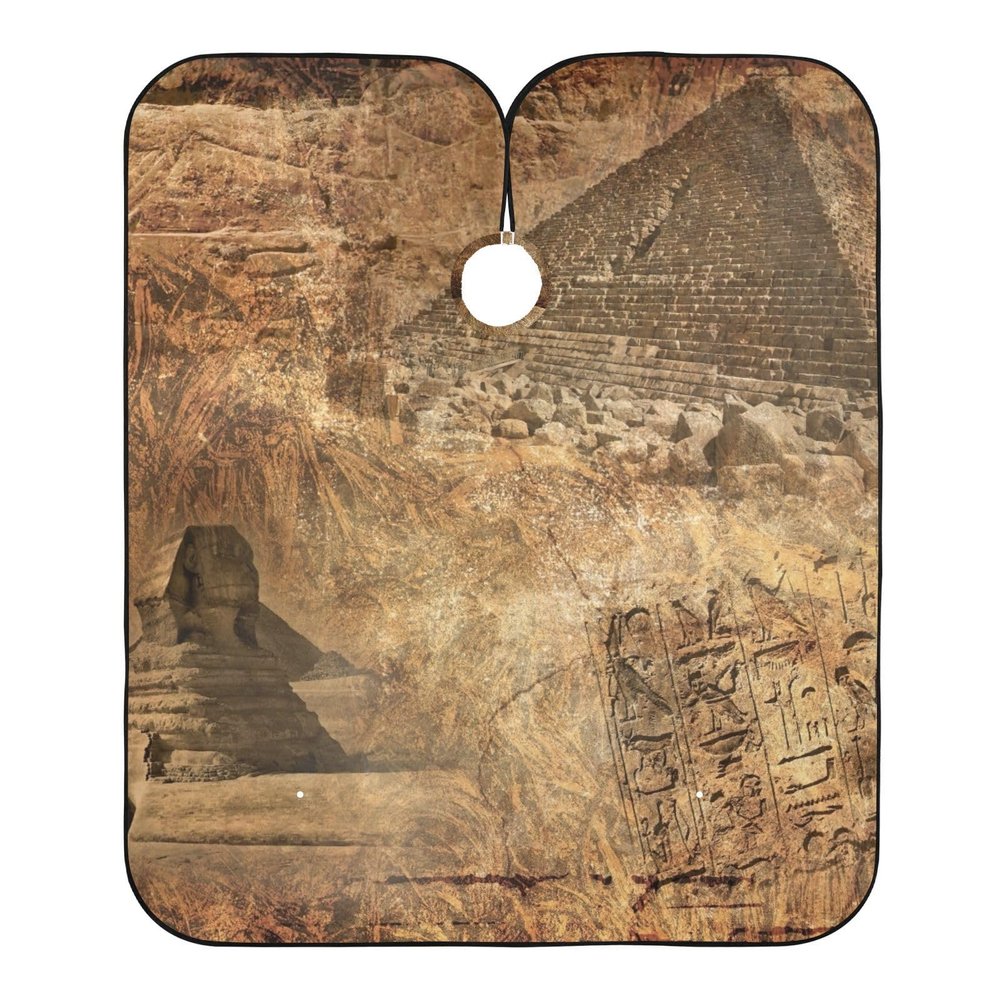 RPLIFE Colorful Flowers Barber Cape, Haircut and Styling Cape, Egyptian Pyramids Sphinx, One Size